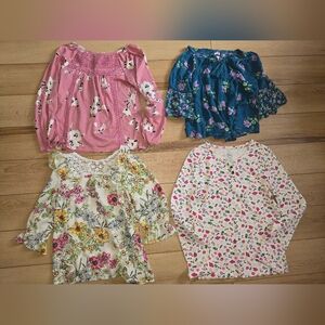 Girls Size 10-12 Floral Blouses / Tops
